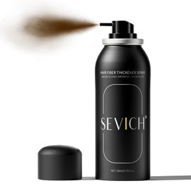 Sevich Hair Fiber Spray - Instant Hair Thickening Powder for Men & Women, Hair Building Fibers for Thinning Hair, Root Touch Up Hair Color, Waterproof, Sweatproof, Natural Look,80ml Dark Brown