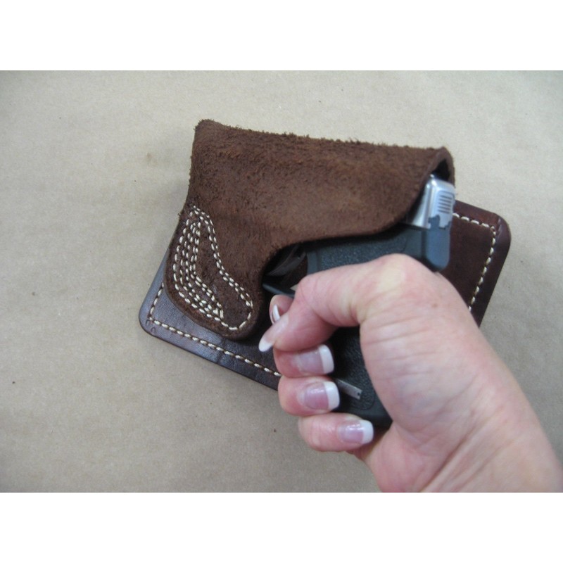Azula Inside the Pocket Leather Concealment Handgun Wallet Holster for