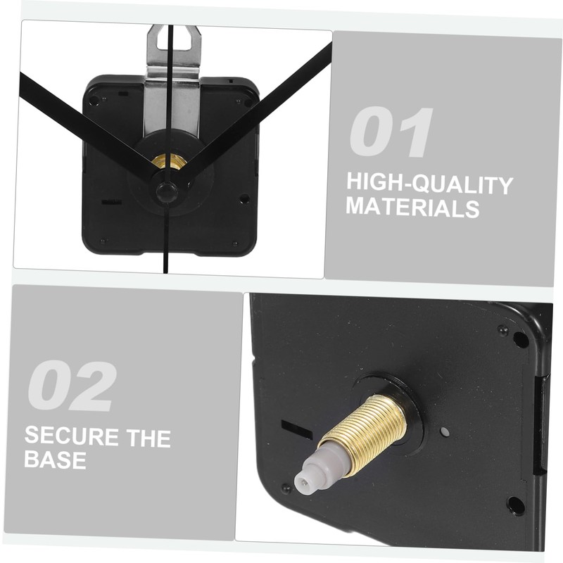 DOITOOL 4 Sets Long Shaft Silent Quartz Clock Movement Kit