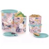 Tupperware Blushing Meadow One Touch Canister Set Of 4 NEW