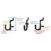 JSP Manufacturing Pegboard Hooks Non-Locking Plastic J Style Hook |