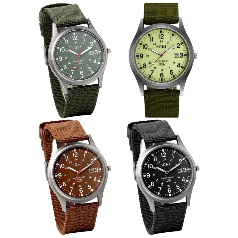 Men's Watch Seiko Watch Waterproof Luminous Arabic Numerals Simulation Military