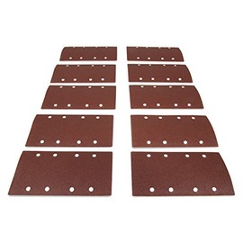 WEN 6313SP240 Electric 1/3 Sheet Sander 240-Grit Hook & Loop Sandpaper (10 Pack)