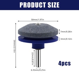 4 Pcs Lawnmower Blade Sharpener Heavy Duty Lawn Mower Blade Garden Tool Axe Sharpener Grinder Wheel Stone Rotary for Multiple Shear Blades Edgers Tool Most Power Drill Hand Drill