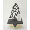 TRANSPAC Cast Iron Christmas Tree without Star Stocking Holder, 6.75
