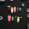 3D Fruit Press on Nails, Medium Almond Watermelon Lemon Kiwi