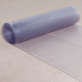 ES Robbins Vinyl Ribbed Carpet Runner, Clear