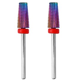Yakamoz 2Pcs F Fine Nail Drill Bits Set, Professional 3/32" Shank Electric Nail File and Acrylic Gel Nail Bit for Manicure Pedicure & Cuticle Gel Polishing Drill Machine.