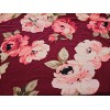 Unbranded Rose Floral Jersey Knit Fabric  Burgundy Apparel By the Yard