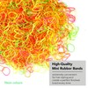 1000 Multi Pack Essential Mini Hair Rubber Elastics for Kids