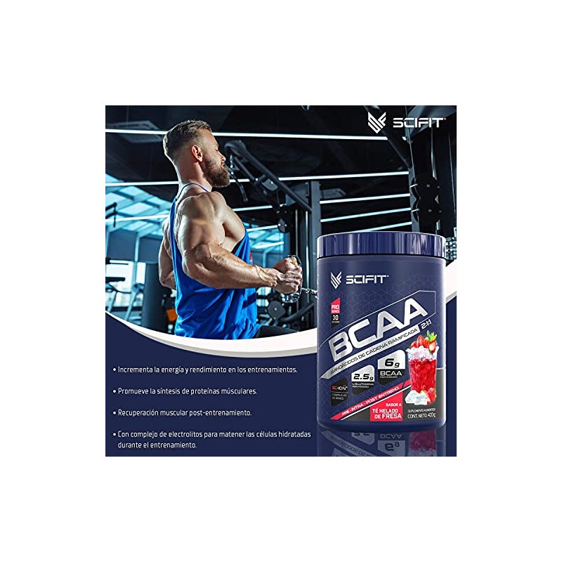 Scifit | Aminoácidos BCAA | 6 g de BCAA 2:1:1