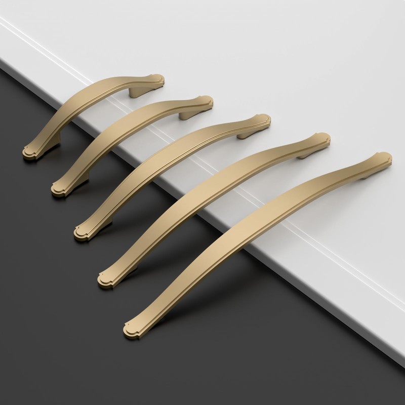 Amerdeco 10 Pack Champagne Bronze Cabinet Pulls 3 Inch(76mm) Hole