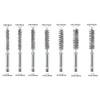 Stainless Steel Bore Brush Hex Handle Cleaning Wire Brush, 6Pcs