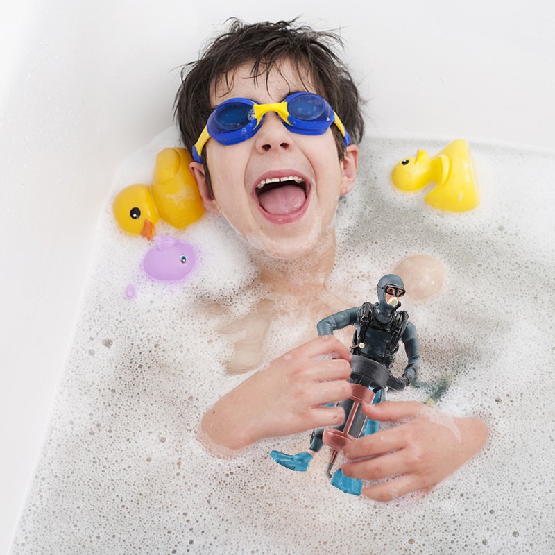 4Pcs Mini Diver Figurines Model Simulation Underwater Adventure Diver Figure