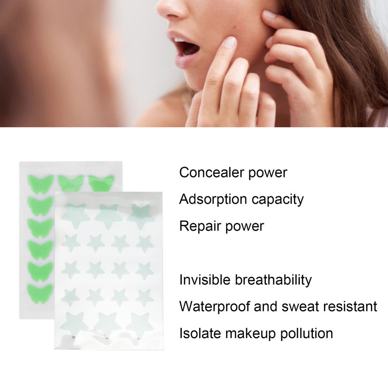 36Pcs Hydrocolloid Pimple Pads Covering Isolating Healing Cartoon Shape Cute