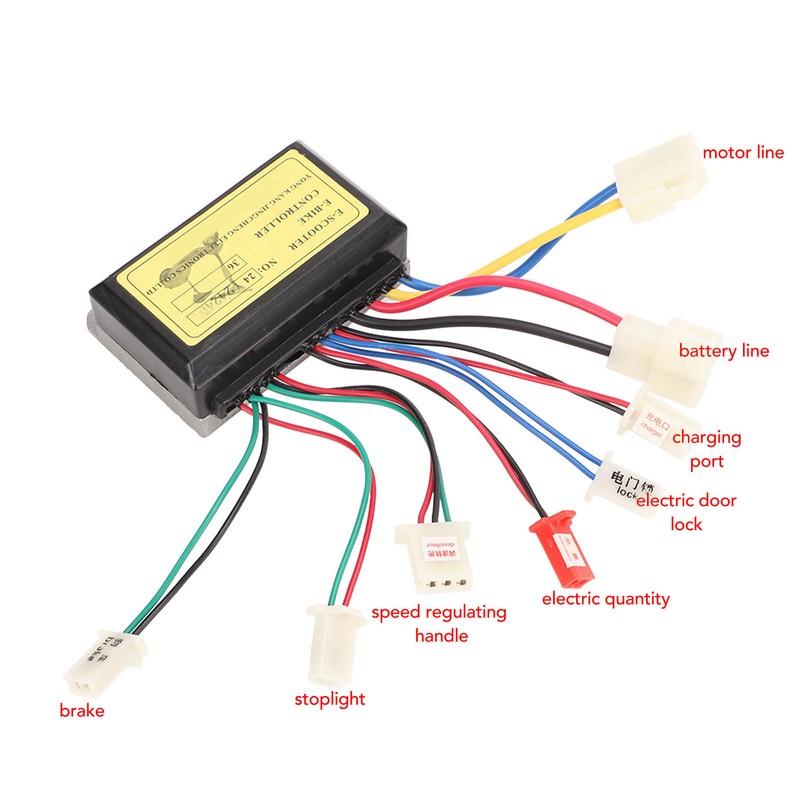 24V Brushless Motor Speed Controller Kit with Throttle Grip for