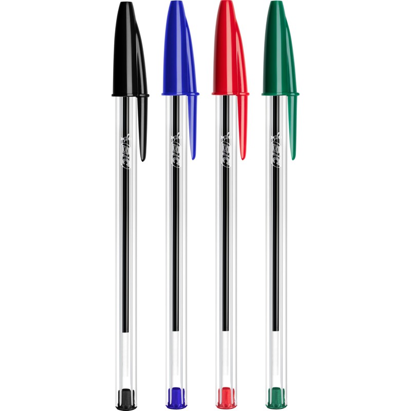 BIC Cristal Original Ballpoint Pen Medium Point (1.00mm) Assorted Ink