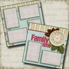 FAMILY TIME - Premade Scrapbook Pages - EZ Layout 2715