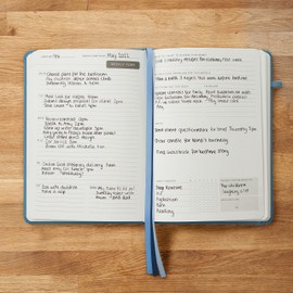 The Little Calm and Happy Planner – Weekly and Monthly Undated Productivity Planner Habit Tracker, Journal Notebook for Happiness, Motivation, Productivity and Life Balance – A5 (Blue)