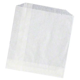 Grease Resistant Paper Sandwich/Cookie/Bagel/French Fry/Hash Brown/Bread Bag, White, 6" x 6-1/2" Size, 2000 Bags Per Box, Brown Paper Goods #716-14WCA