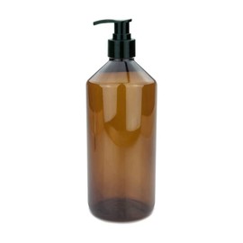 mikken 1 Soap Dispenser 1000 ml Plastic Lotion Dispenser Brown Food Safe with Label