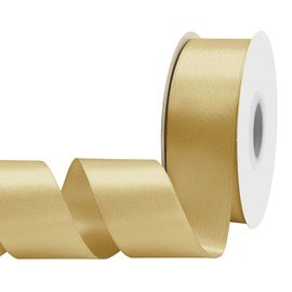 BVIEAKD Gold Satin Ribbon - 1-1/2" x 50 Yards Double Faced Solid Color Ribbon for Crafts Weddings Bow Making & More