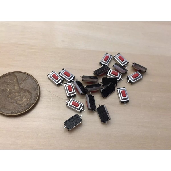 Endlessparts 20 Pieces Tactile 3*6*2.5mm SMD Red Tact Push Button