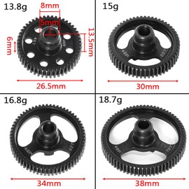 Qloi-LeUe Spur Gear 48T 55T 62T 70T 48P Hardened Steel Gears for Traxxas 1/10 Ford Bronco 4-Tec 2.0/4-TEC 3.0 Upgrade Parts (55T)