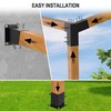Heavy Alloy Steel Pergola Slanted Roof Bracket Kit with 3-Way