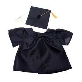 Graduation Gown w/Hat Outfit Fits Most 8"-10" Webkinz, Shining Star and 8"-10" Make Your Own Stuffed Animals and Build-A-Bear