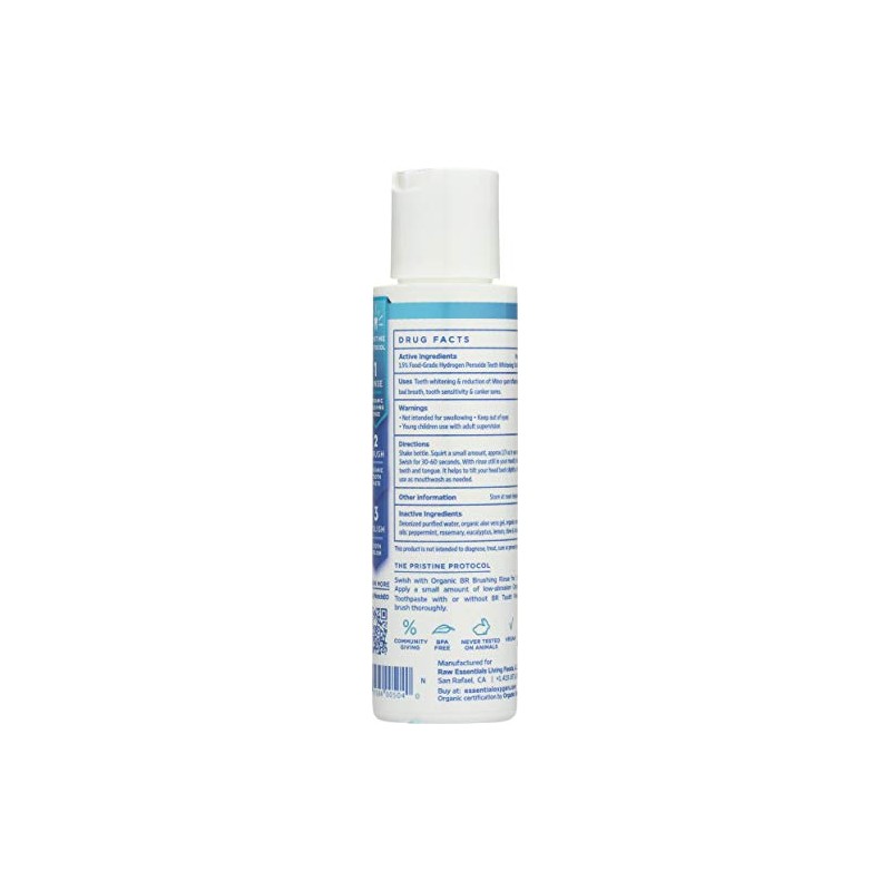 Via Nature Essential Oxygen Brushing Rinse, Organic Peppermint, 3 Ounce