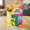 Stuff4 10th Birthday Card Boy - Roarsome Dinosaur Party -