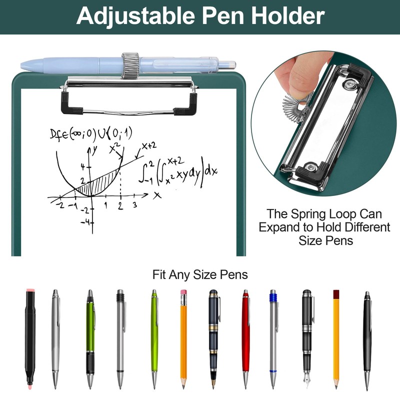 Meiikun Small Clipboard with Storage, A5 Clipboards with Pen Holder,