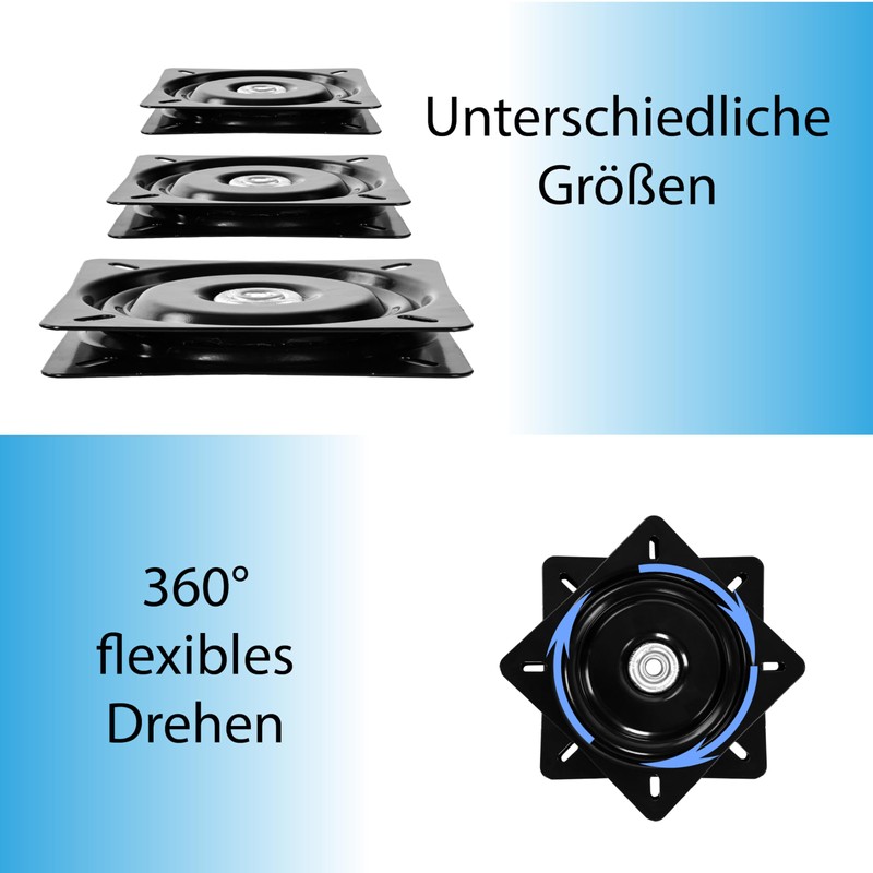 156 x 156 mm Turntable for TDS Boat Seat Swivel