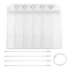 4 Pack Cruise Luggage Tag Holders, Waterproof Plastic Luggage Label Sleeves with Stainless Steel Loops, Clear Reusable Tag Protectors for Suitcase Cruise Essentials and Travel Organisation