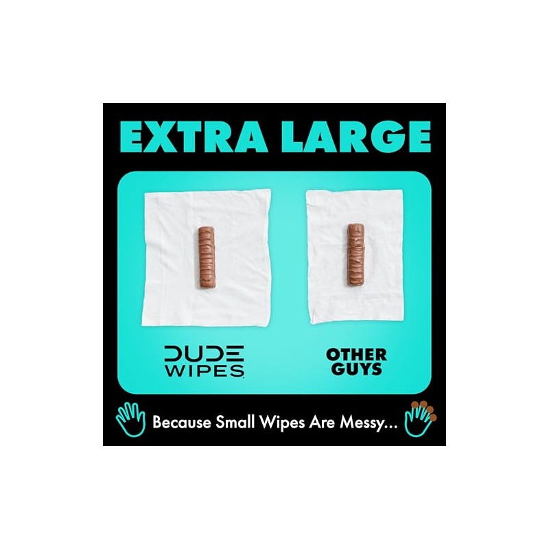 DUDE Wipes Mint Chill Extra-Large Flushable Wipes - 3 Pack