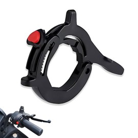 DBIGQ Universal Motorcycle Throttle Lock with Silicone Protective Ring - Adjustable 1.18"-1.57" Clamp for Hand Fatigue Reduction, Compatible with Motorcycles & E-Bikes/Scooters (Black)