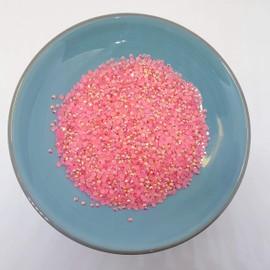 MajorCrafts 4000pcs 2mm ss6 Jelly AB Flat Back Round 14 Facets Resin Rhinestones Arts and Crafts Embellishment Gems (Light Pink AB C75)