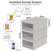 Doryh 3 Pack 6.5 L Small Plastic Storage Drawers, Stacking