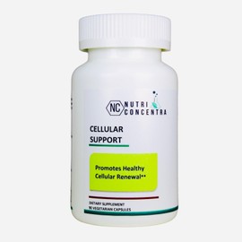 NutriConcentra Cellular Support, Cellular Nutrients, Cellular Food, 750 mg, 90 Capsules.