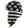 Armycrew Patriotic American Flag Designed Winter Aviator Trooper Hat -