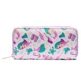 DonDon Women's Purse with Zip, Unicorns and Flamingos White