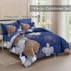 Yiran Navy Brown Comforter Set Queen Bed in a Bag