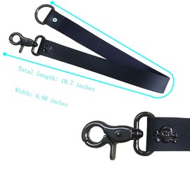 Leather Curtain Tiebacks, Synthetic Leather Drapery Tie Backs Skull Decorative Curtain Holdbacks Rope Belt Buckle for Modern Vintage Farmhouse Style Curtain Tieback 2 Pack (Black)