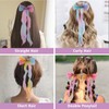 4 Stück Haarspangen mit Großer Schleife,Buntes Haarschleifen Haarnadeln,Frencfranzösischeh Haarnadel mit
