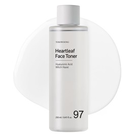 TOSOWOONG Heartleaf Face Toner with 970,200ppm Heartleaf Water, Centella, Hyaluronic Acid, Witch Hazel, Hydrating, Korean Skin Care, 250ml, 8.45 fl.oz.