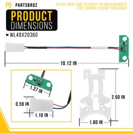 PartsBroz WL49X20360 Speed Sensor Kit - Compatible with General Electric Kenmore Washer - Replaces AP5803767 3031241 PS8768455 WH12X10515 Ultra Durable Replacement