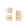 2Pairs 3/4in Brass Hose Adapter 2 Way Hose Adapter Durable
