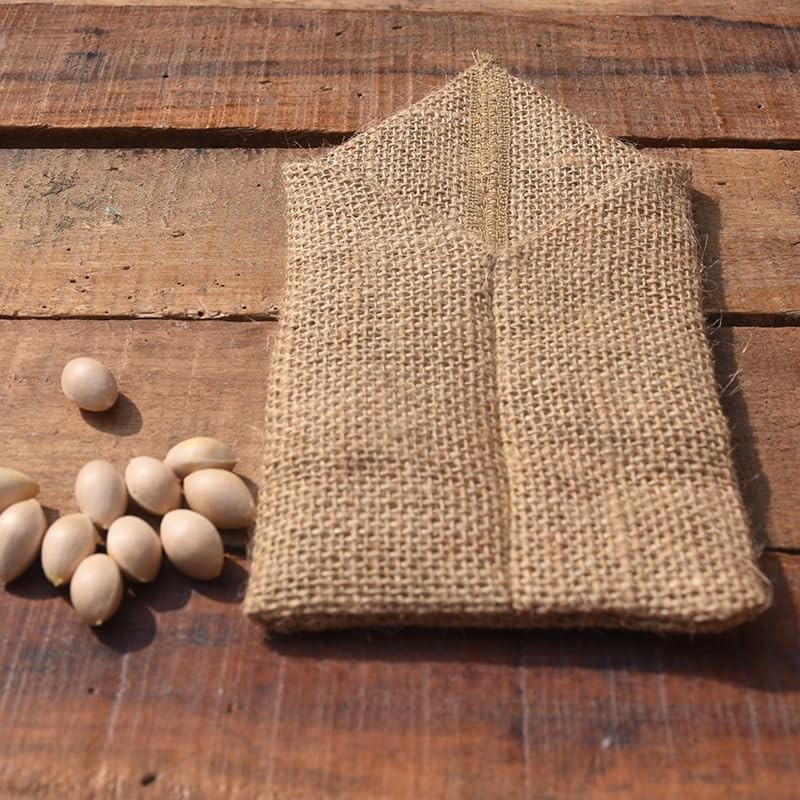 AOKQYA Silverware Pouches for Table Burlap Utensil Holder Pouch Burlap