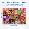 Jigsaw Puzzles 1000 Pieces for Adults, Families (Donuts) Pieces Fit